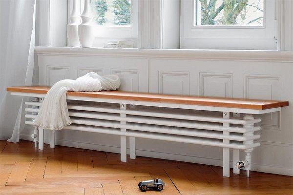 Радиатор скамейка 5-ти колончатый Zehnder Radiator Bench B5250/5/3570/RAL 9016