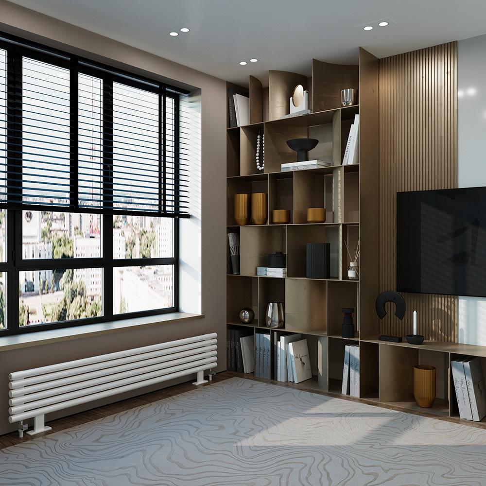 Радиатор стальной трубчатый напольный WarmMet Round 42 HN 1500-10